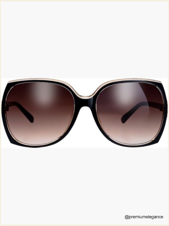 Oversized Square Cat Eye Sunglasses with Gradient Lenses and UV Protection